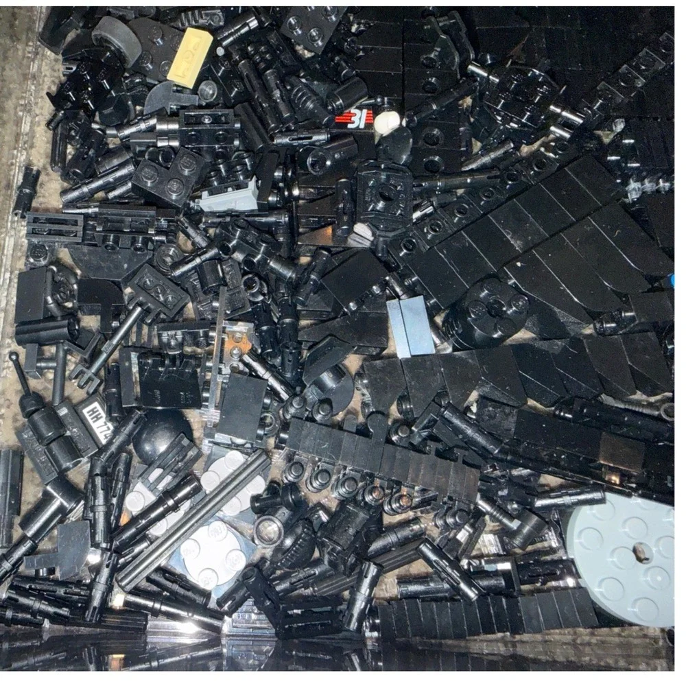 LEGO Black Bulk‎ Bricks Lot Mixed Specialty Pieces Plates Slopes Classic 2.4 lb